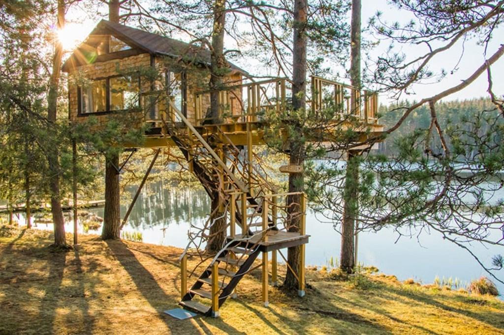 Vila Treehouse Čiekurs Dukuri Exteriér fotografie